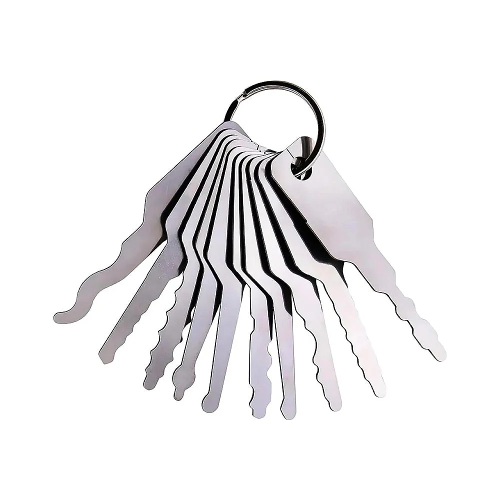 ECS AUTO PARTS Jiggler Lock Pick Keychain Tool 10 in One Questions & Answers