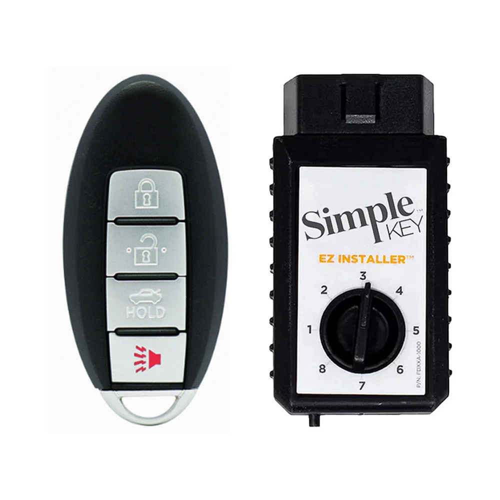 Simple Key 4-Button Remote w/ Panic & Trunk and EZ Installer for 2007-2017 Nissan Infiniti Questions & Answers