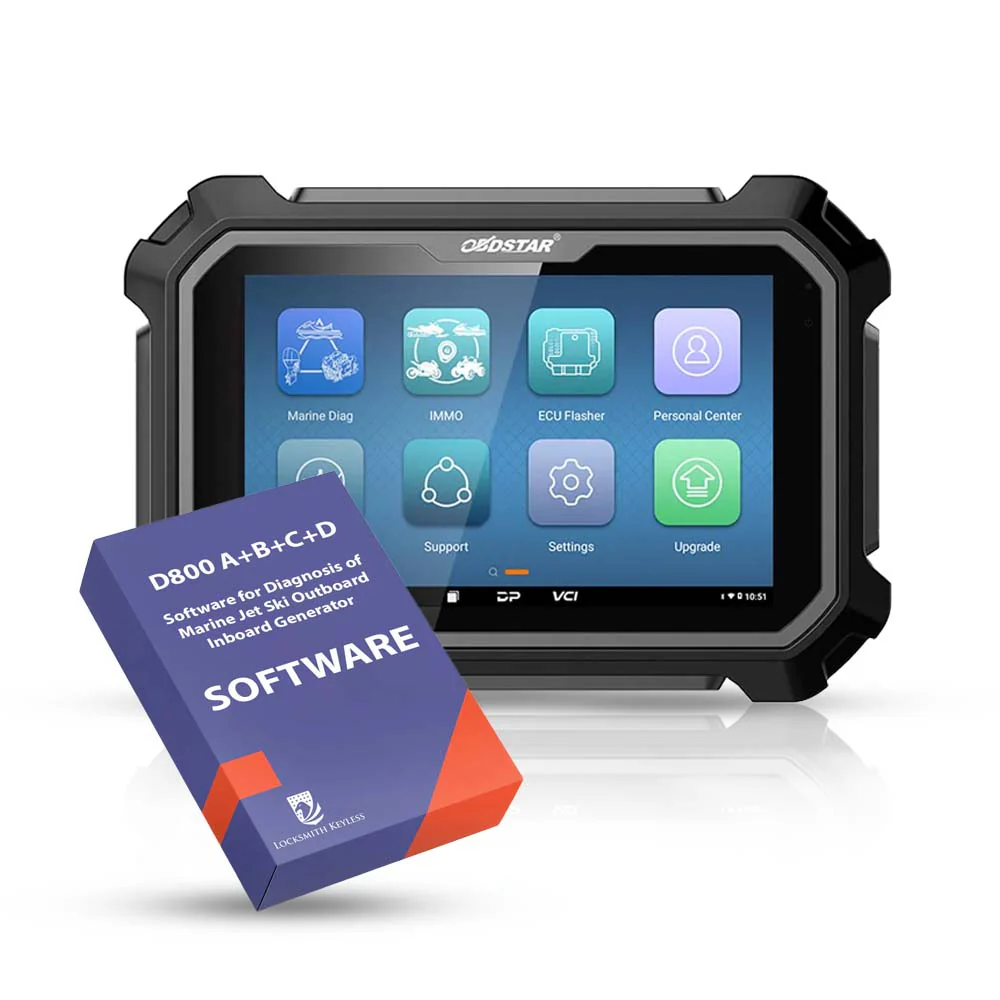 OBDSTAR D800 Device for Marine (Jet Ski/ Outboard/ Inboard/ Generator) Intelligent Diagnosis with Free A B C D Configuration Software Questions & Answers