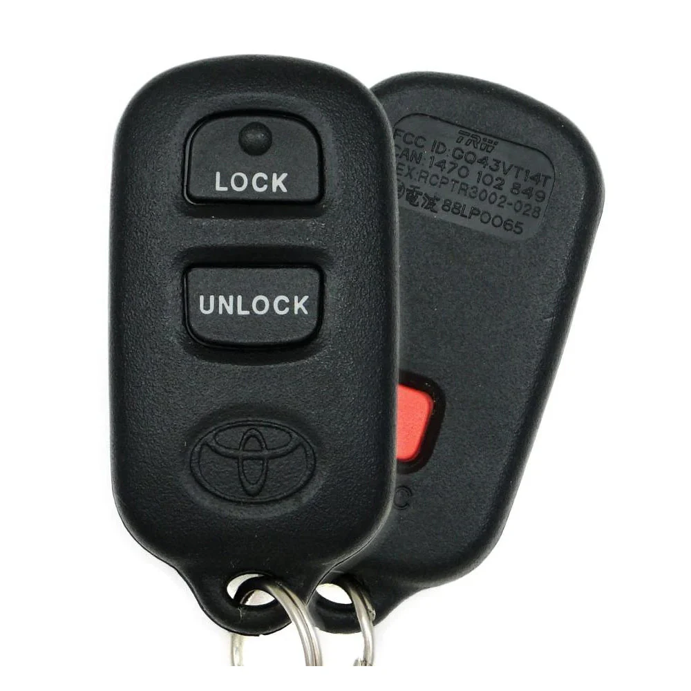 1999 - 2008 Toyota Keyless Entry 3B Fob FCC# GQ43VT14T Questions & Answers