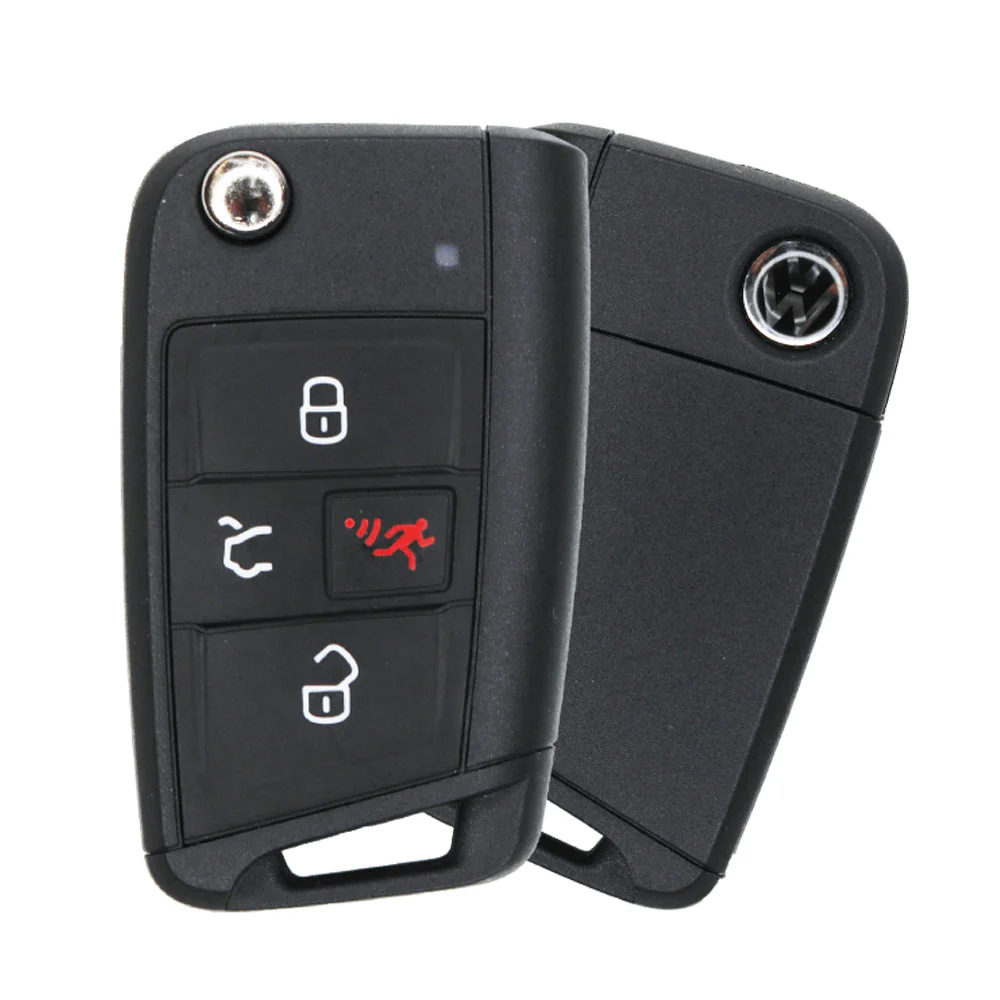 Remote Flip Key Fob W/Comfort Access Compatible with Volkswagen 2018 2019 2020 4B FCC# NBGFS125C1 - HU162-T Questions & Answers