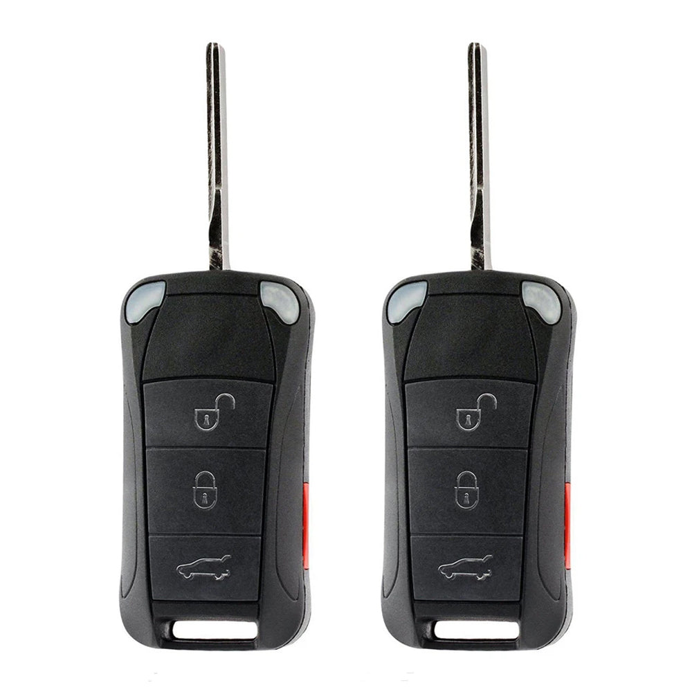 2006 - 2011 Porsche Cayenne Flip Key Fob 4B W/ Hatch FCC# KR55WK45032 - 955-637-245-06-01C (2 Pack) - Aftermarket Questions & Answers