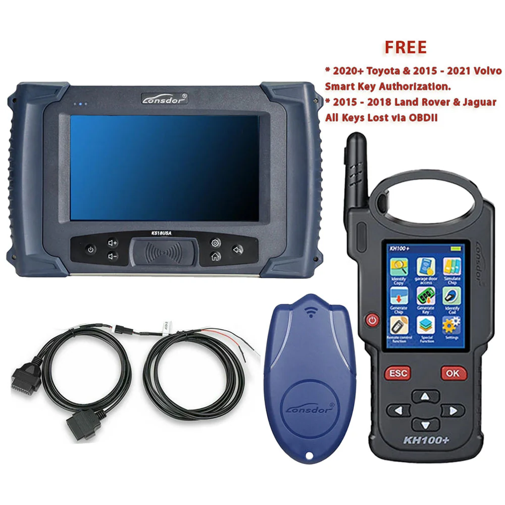 Lonsdor K518USA Key Programmer - KH100+ Handheld Key Programmer - LKE Emulator - JCD 2-in-1 Cable - 1 Year Free Update Questions & Answers