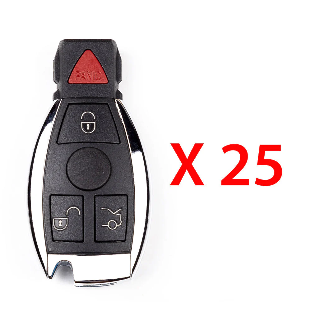AKS KEYS Aftermarket Smart Remote Key Fob for Mercedes Benz 1997 - 2014 4B W/ Panic FCC# IYZ-3312 (25 Pack) Questions & Answers