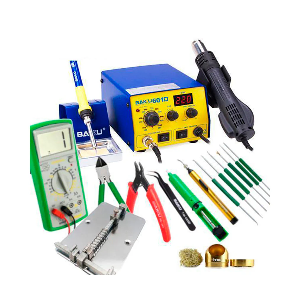 Complete Soldering Kit / 2 in 1 Hot Air Rework Station w/ Multimeter & Tools Questions & Answers