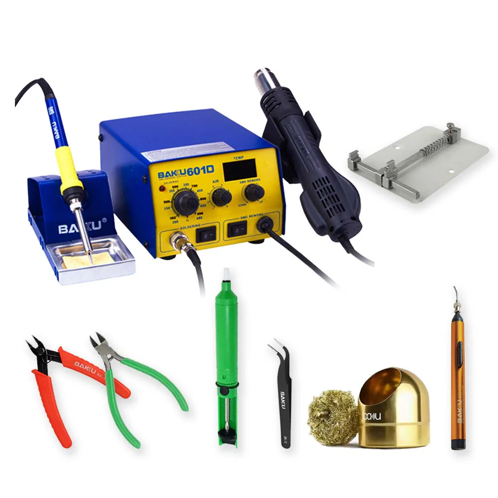 Complete Soldering Kit / 2 in 1 Hot Air Rework Station with Tools Questions & Answers