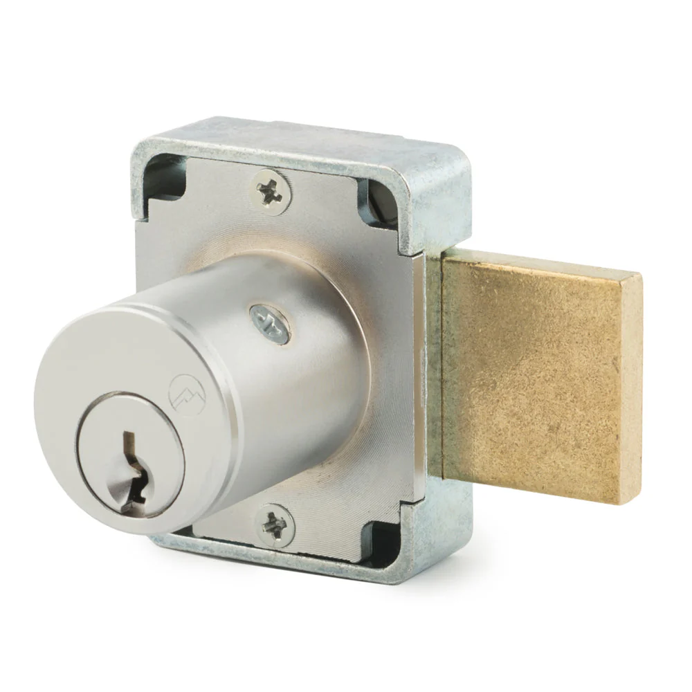 OLYMPUS LOCK - 100DR - Cabinet Door Deadbolt Lock - N Series National - 26D - Satin Chrome - KD - Grade 1 Questions & Answers