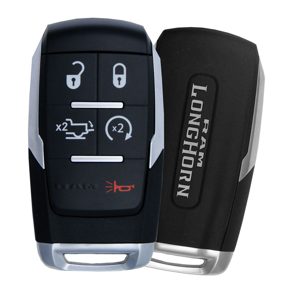 2019 - 2024 RAM LongHorn 2500 3500 (Heavy Duty) Smart Key 5B FCC# GQ4-76T - Silver Sides - 68375456AA, 68375456AB Questions & Answers