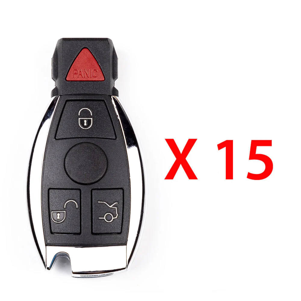 AKS KEYS Aftermarket Smart Remote Key Fob for Mercedes Benz 1997 - 2014 4B W/ Panic FCC# IYZ-3312 (15 Pack) Questions & Answers