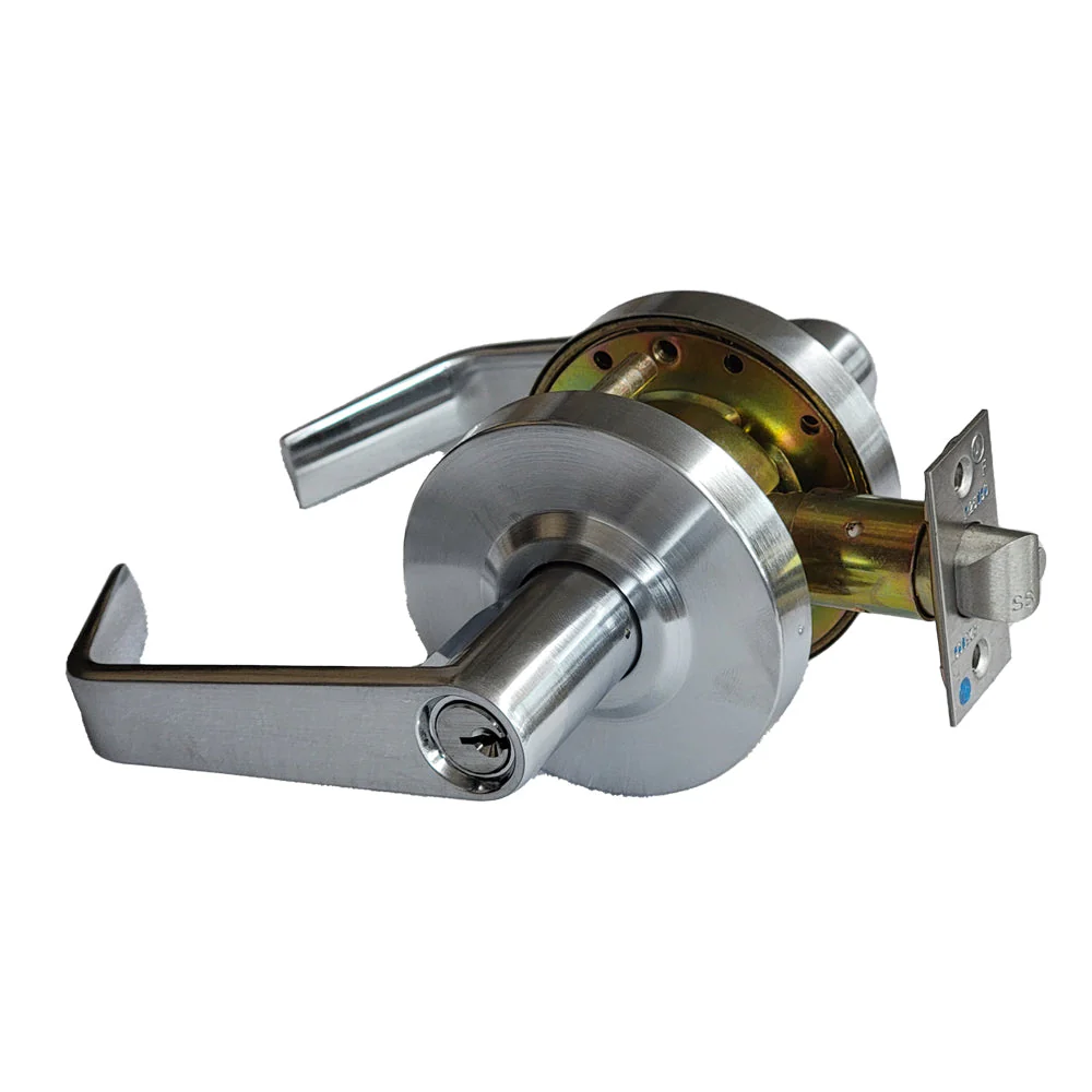 ECS HARDWARE - Commercial Lever Set Handle - Double Sided - 2-3/4 Standard Backset - Satin Chrome - Institutional - Grade 2 Questions & Answers