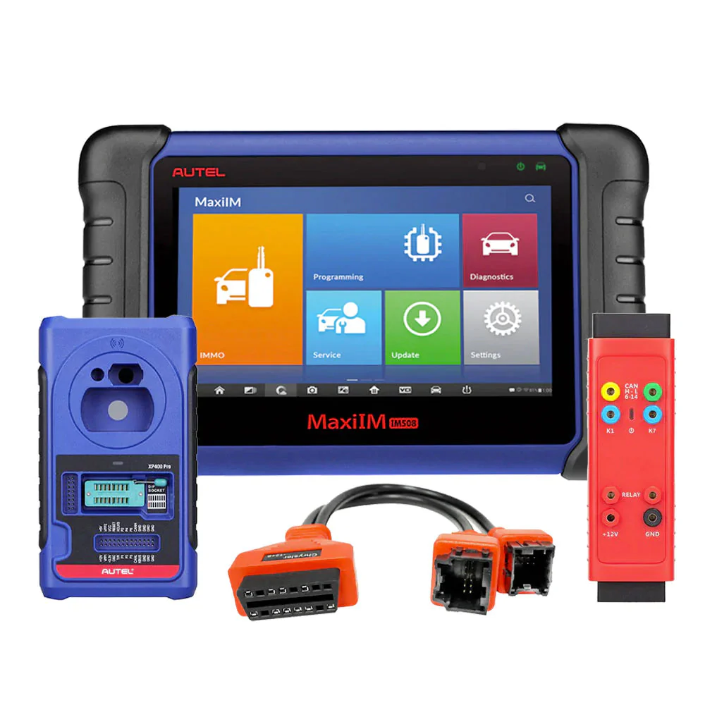 Autel MaxiIM IM508 Key Programming and Diagnostic Tool + GBOX2 + XP400 PRO & Chrysler 12+8 Cable (USA Version) Questions & Answers