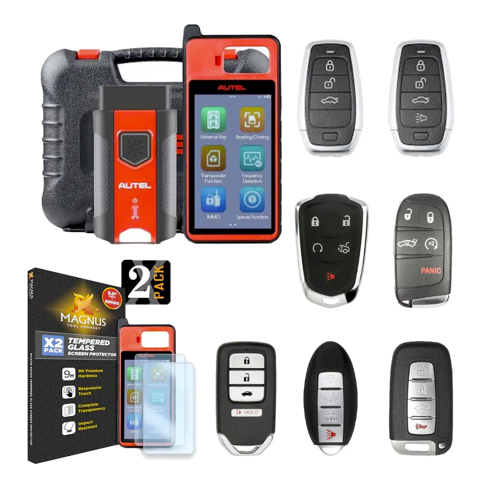 Autel MaxiIM KM100 Universal Key Generator with 5 FREE Autel Remotes and Screen Protector Questions & Answers