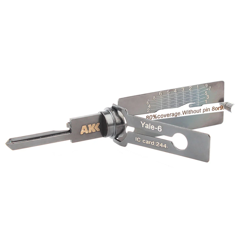 Genuine AKK Lishi Yale-6 (6-Pin) 2-IN-1 Pick for Yale Door Locks Questions & Answers