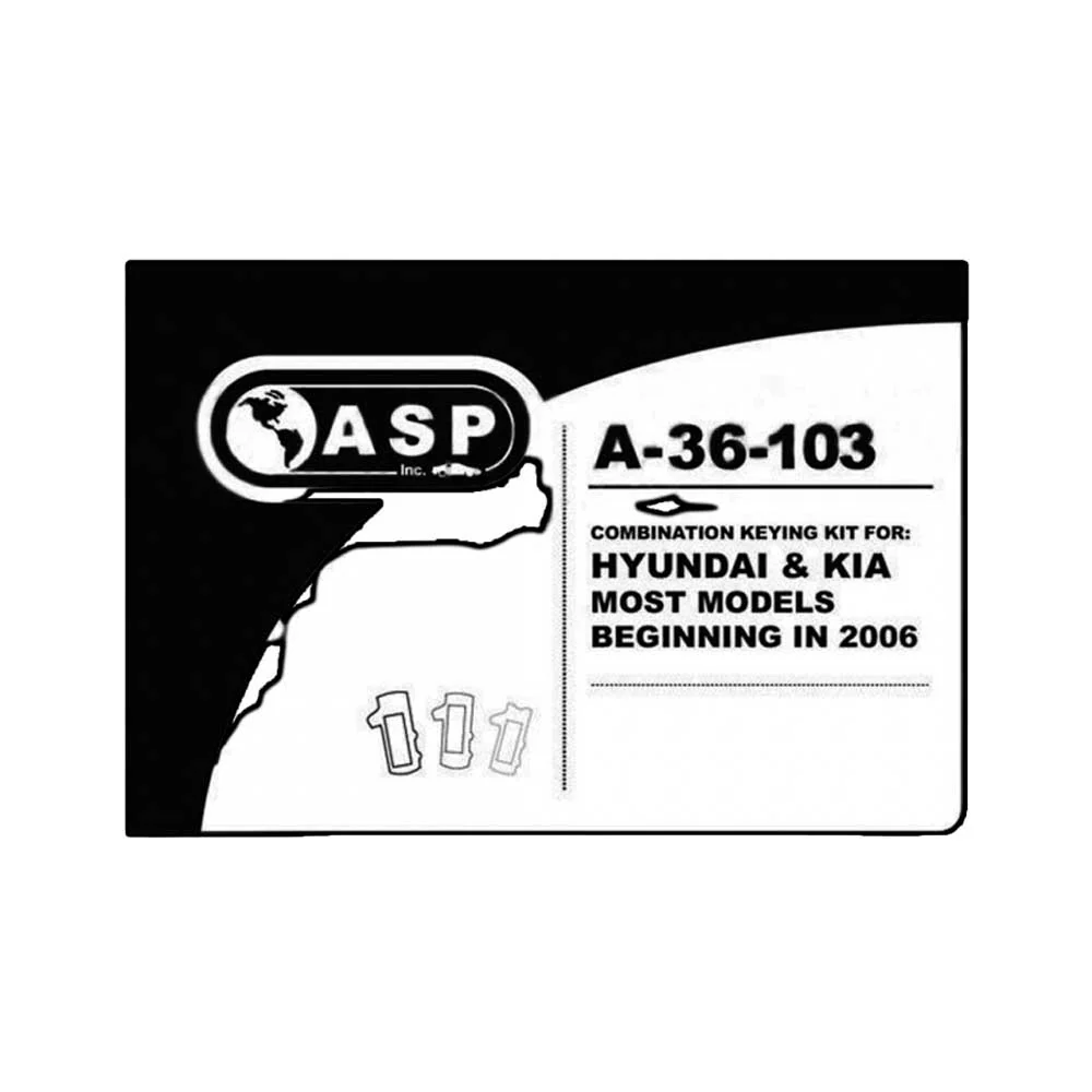 2006 - 2015 ASP Hyundai/Kia Combination Keying Kit (A-36-103) Questions & Answers