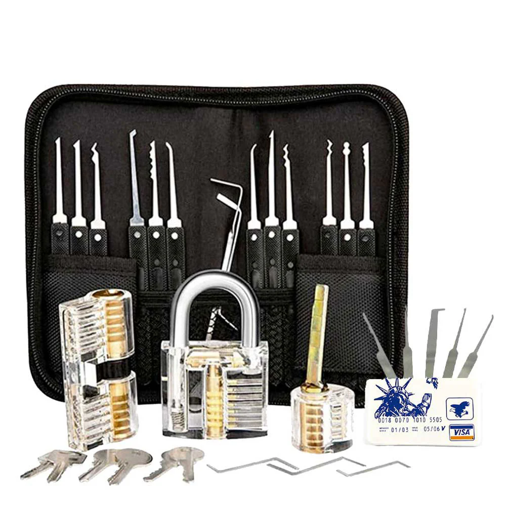 ECS AUTO PARTS Lock Repair Pick Set 17 Tools 3 Locks and 1 VISA Credit Card Pick Tool Questions & Answers