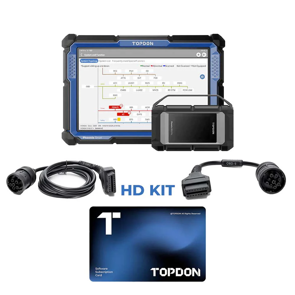 TOPDON - Phoenix Smart - Intelligent Diagnostic Scanner with Heavy Duty Cables and One Year of Heavy Duty Updates Questions & Answers