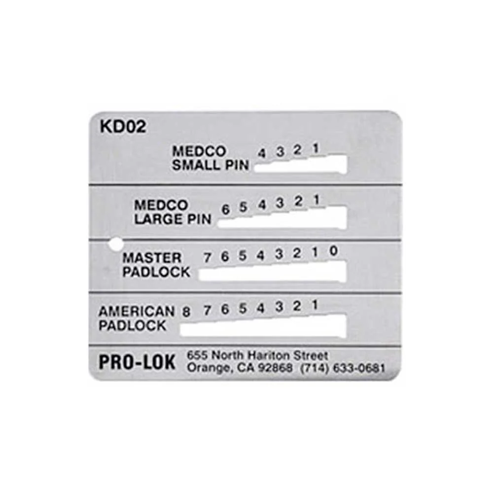 PRO-LOK Key Decoder - Medeco/ Master & American (KD03) Questions & Answers