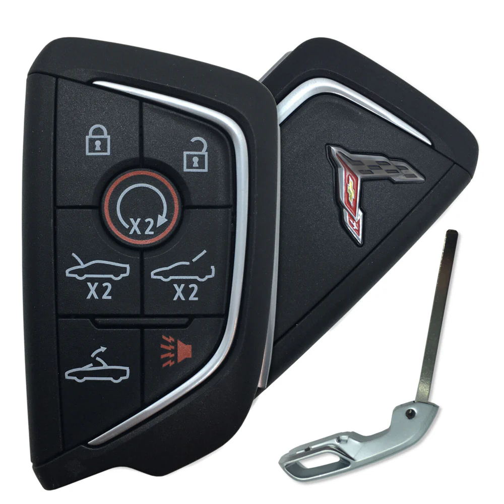 2020 2021 2022 Chevrolet Corvette C8 Carbon Gray Logo Smart Key 7B Fob FCC# YG0G20TB1 Questions & Answers