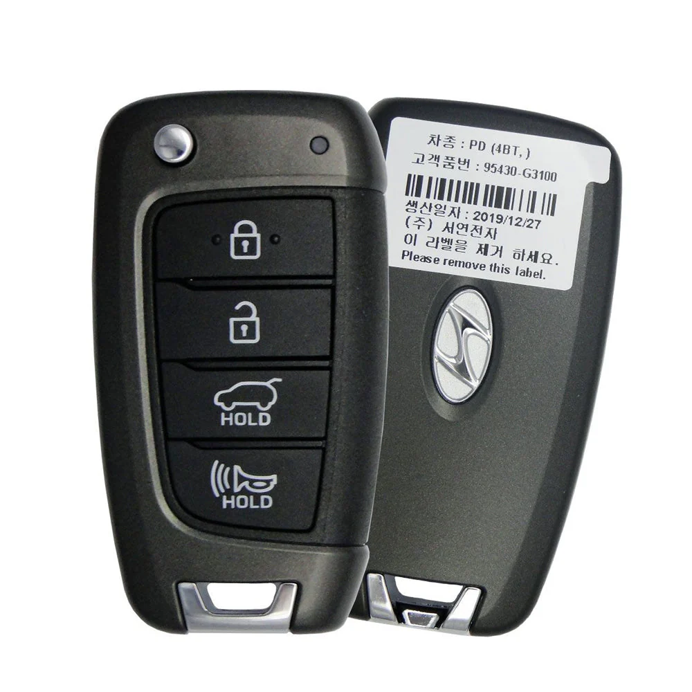 2018 Hyundai Elantra GT Flip Key Fob 4B FCC# OSLOKA-450T (PD) Questions & Answers