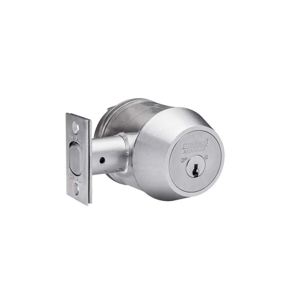 Medeco - 11C624T-26-DLT - Maxum Commercial Deadbolt with 6 Pin DL Keyway Double Cylinder and 2-3/4 Backset - MedecoÂ³ - 26 (Satin Chrome) Questions & Answers