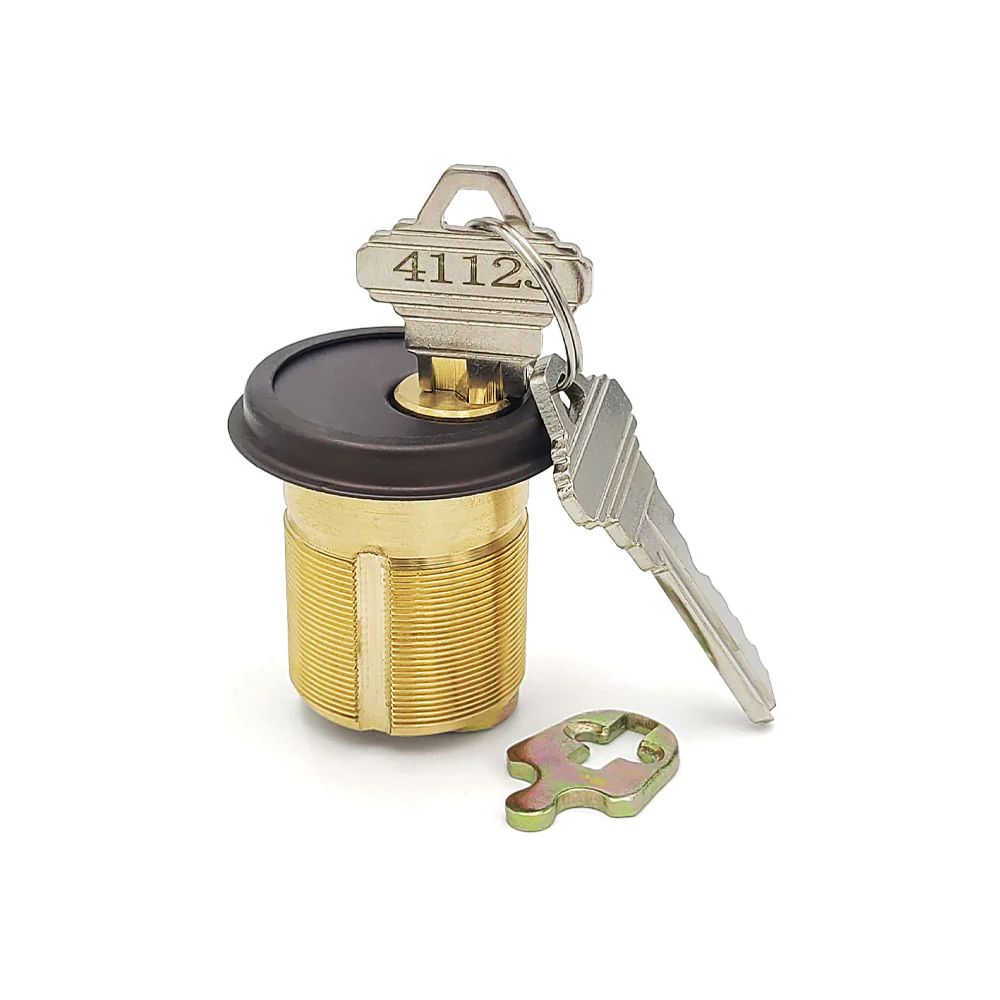 ECS HARDWARE - Durable Premium Mortise Cylinder - 1-1/2 Inch - Keyed Alike (KA10) with Ring - Schlage SC1 Keyway - US10B - Dark Oxidized Satin Bronze Oil Rubbed (613) Questions & Answers